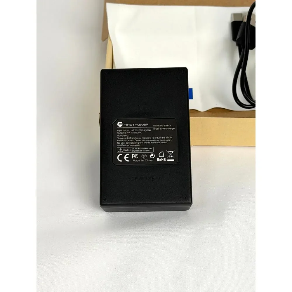Nikon EN-EL3a Battery & FirstPower EN-EL3E Charger Kit USB Dual 2 Batteries